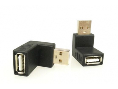 90 degree USB 2.0 A female to USB2.0 male adapter