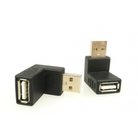 90 degree USB 2.0 A female to USB2.0 male adapter