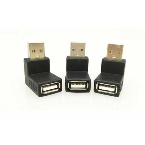 90 degree USB 2.0 A female to USB2.0 male adapter