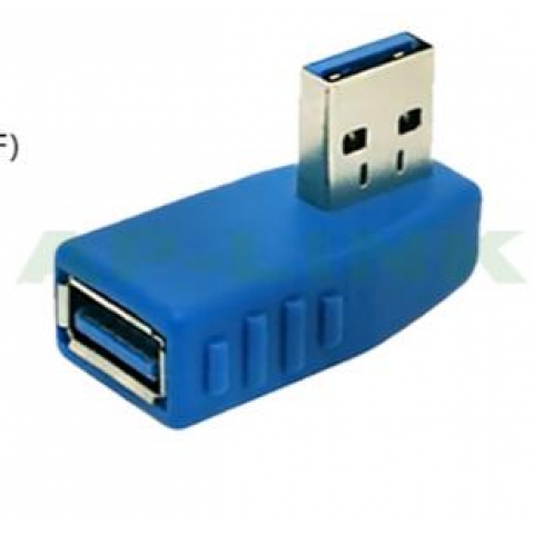 90 Degree Right Angle AM to AF Extension USB 3.0 Adapter