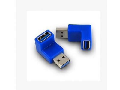 90 Degree Right Angle AM to AF Extension USB 3.0 Adapter