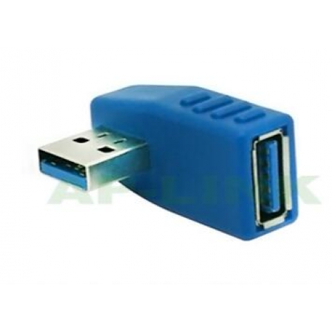 90 Degree Right Angle AM to AF Extension USB 3.0 Adapter