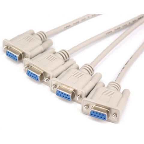 DB9 Male to 4 DB9 Female  RS232 Serial Cable