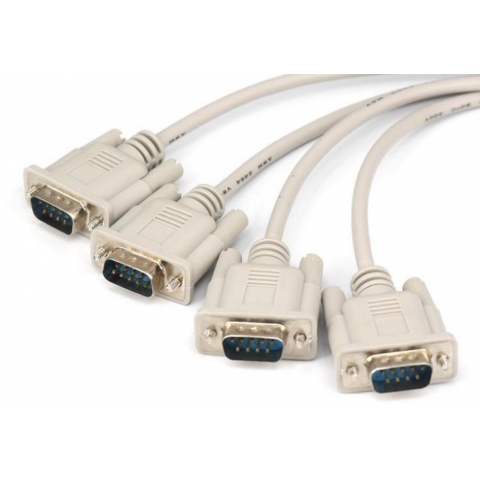 DB9 Female to 4 DB9 Male  RS232 Serial Cable