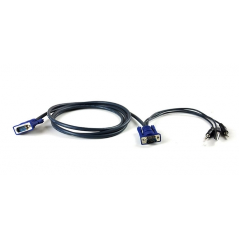 VGA to VGA+USB AM+Audio Stereo (3-in-1) for KVM cable