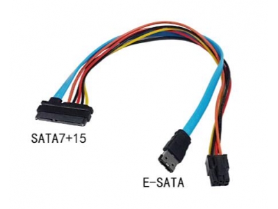 SATA 22 pin to SATA 7+15 pin and harness 4 pin Serial ATA power Cable