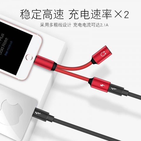 Lightning to 2 USB AF Y cable