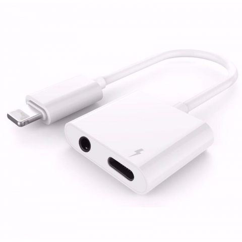 2A Quick Charge 2in1 Charging + 3.5mm Headphone Audio Adapter USB Data Cable for iPhone7