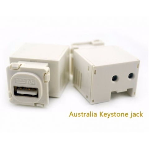 5V 2A Smart Keystone Jack USB Charger