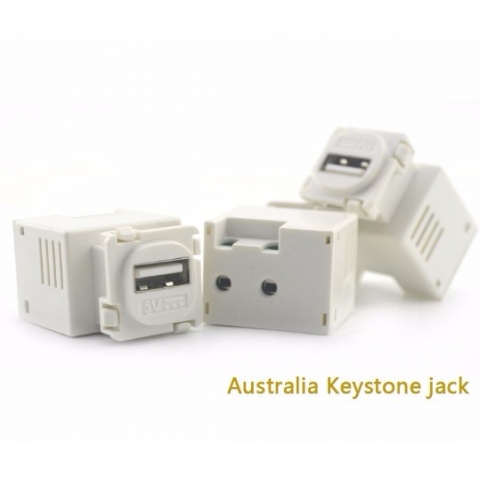 5V 2A Smart Keystone Jack USB Charger