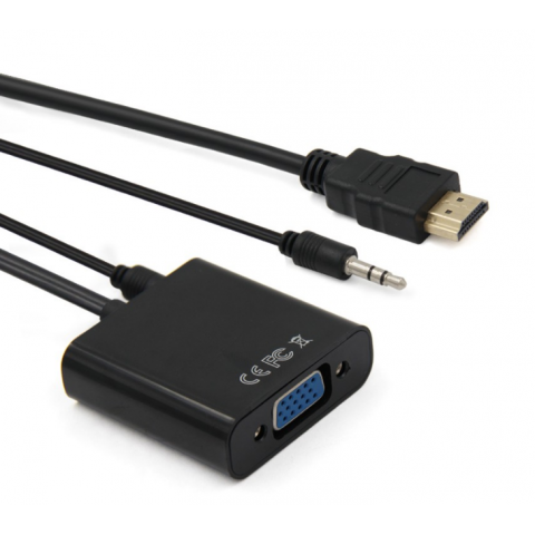 1080P HDMI to VGA Adapter digital Converter With 3.5mm Audio Cable