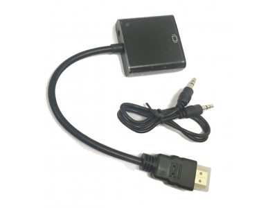 1080P HDMI to VGA Adapter digital Converter With 3.5mm Audio Cable