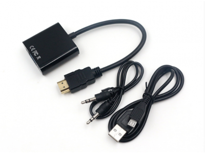 1080P HDMI to VGA Adapter digital Converter With 3.5mm Audio Cable