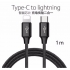 USB 3.1 Type C Male To Lightning 8Pin Male Data Cable For Iphone