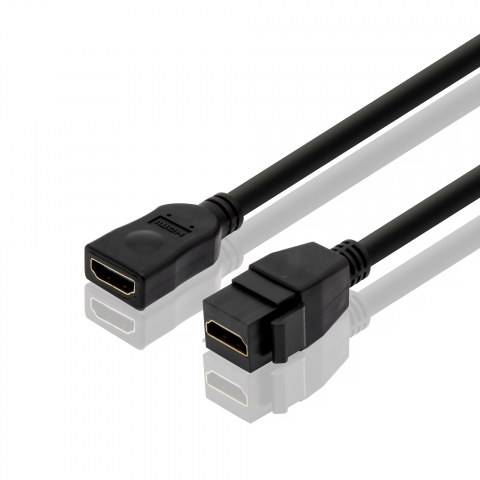 HDMI snap connection cables Female To Female HDMI Keystone Jack