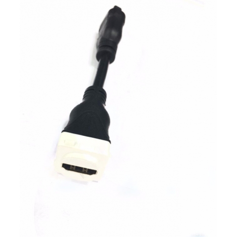 Keystone type wall plate mount hdmi cable snap connection cables