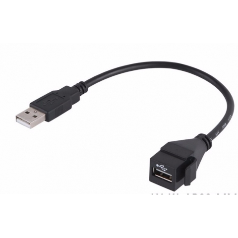 USB 2.0 A male to USB 3.0 A female with keystone cable