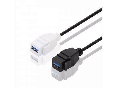 USB 3.0 SuperSpeed Keystone Jack Type-A Extension Cable