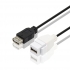 USB 2.0 A male to USB 3.0 A female with keystone cable