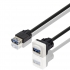 USB 3.0 Keystone Panel Mount Coupler Extension Cable USB adapter