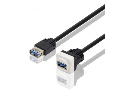 USB 3.0 SuperSpeed Keystone Jack Type-A Extension Cable