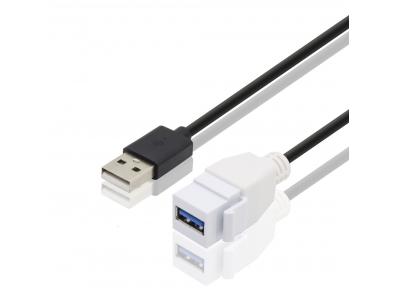 USB 2.0 A Female to A Female jack cable usb keystone cable