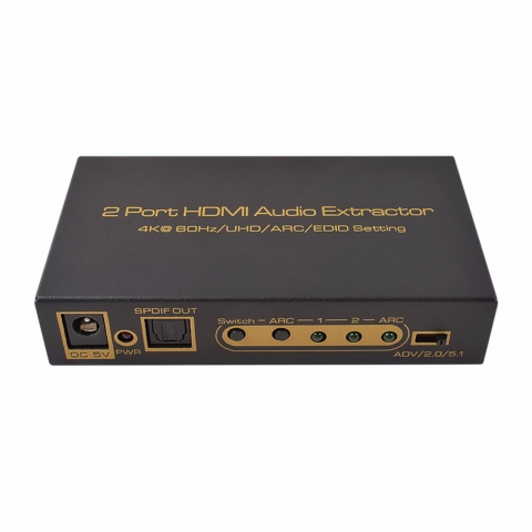 2 Port HDMI Audio Extractor 4K@60Hz/UHD/ ARC/ EDID setting