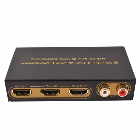 2 Port HDMI Audio Extractor 4K@60Hz/UHD/ ARC/ EDID setting