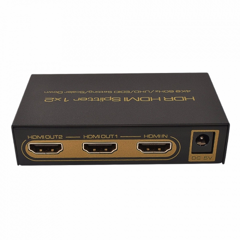 HDR HDMI Splitter 1x2  4K@ 60Hz /UHD/EDID Setting/Scaler Down