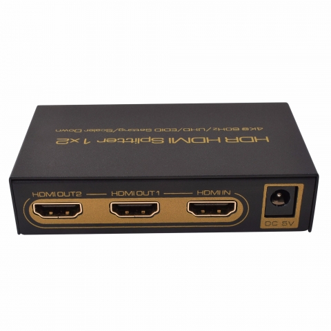 HDR HDMI Splitter 1x2  4K@ 60Hz /UHD/EDID Setting/Scaler Down