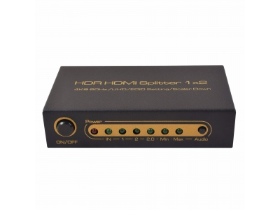 HDR HDMI Splitter 1x2  4K@ 60Hz /UHD/EDID Setting/Scaler Down