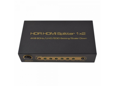 HDR HDMI Splitter 1x2  4K@ 60Hz /UHD/EDID Setting/Scaler Down