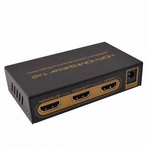 HDR HDMI Splitter 1x2  4K@ 60Hz /UHD/EDID Setting/Scaler Down