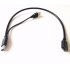 High Speed 2 in 1 cable of 1 USB female to 2 USB 3.0 male extension Cable