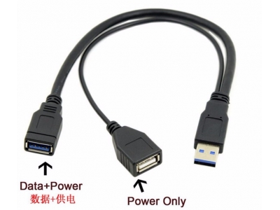 Multifunctional USB3.0 AM to USB3.0 AF and USB2.0 AF Cable Data Transfer and Charging Cables