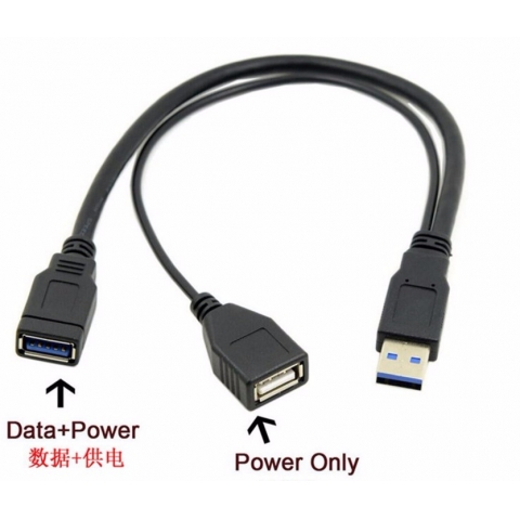 Multifunctional USB3.0 AM to USB3.0 AF and USB2.0 AF Cable Data Transfer and Charging Cables