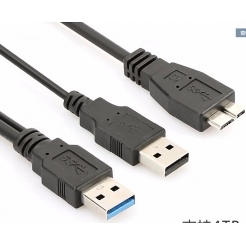 Super speed USB 3.0 AM Male to USB 2.0 AM and Micro USB3.0 B Type Female Y splitter cable