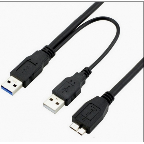 Super speed USB 3.0 AM Male to USB 2.0 AM and Micro USB3.0 B Type Female Y splitter cable