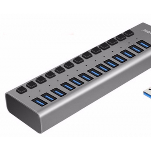 USB 3.0 HUB with 13 Ports USB 3.0 Ports for Data Transfer