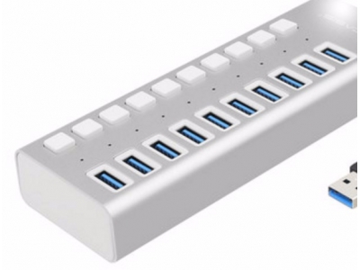 USB 3.0 HUB with 10 Ports USB 3.0 Ports for Data Transfer