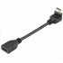 Right angle 90 Degree HDMI male to HDMI Female panel mount Extension Cable with lock screw hole Cable