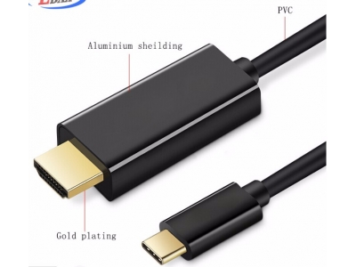 Type C to hdmi adapter For Computer Hd Tv Support 4K 60Hz 4K@60HZ USB type-C to HDMI cable