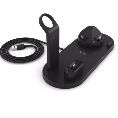 3in1 charging station with wireless pad charging stand for apple watch and airpods