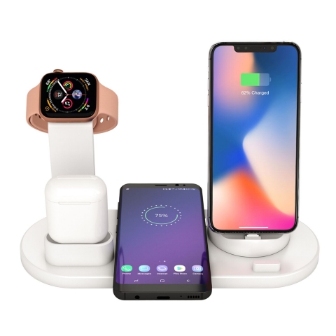 3in1 charging station with wireless pad charging stand for apple watch and airpods