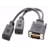 DMS-59 Male to 2 x HDMI Female Adapter