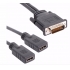 DMS-59 Male to 2 x HDMI Female Adapter