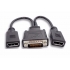 DMS-59 to Displayport splitter cable DMS59 to dual display port Y splitter cable