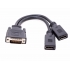 DMS-59 to Displayport splitter cable DMS59 to dual display port Y splitter cable