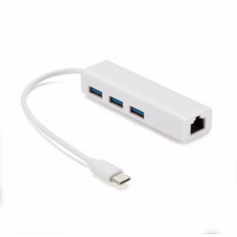 USB 3.1 Type C USB-C 3 Ports Hub with Gigabit Ethernet Network LAN Adapter Multiple for laptop