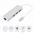 USB 3.1 Type C USB-C 3 Ports Hub with Gigabit Ethernet Network LAN Adapter Multiple for laptop